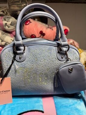 Juicy Couture Light Blue Satchel with Crystal Detail (Has the wrong tag)